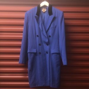 VINTAGE! RALPH LAUREN-SKY BLUE BEAUTIFUL! DBL BREASTED COATDRESS
